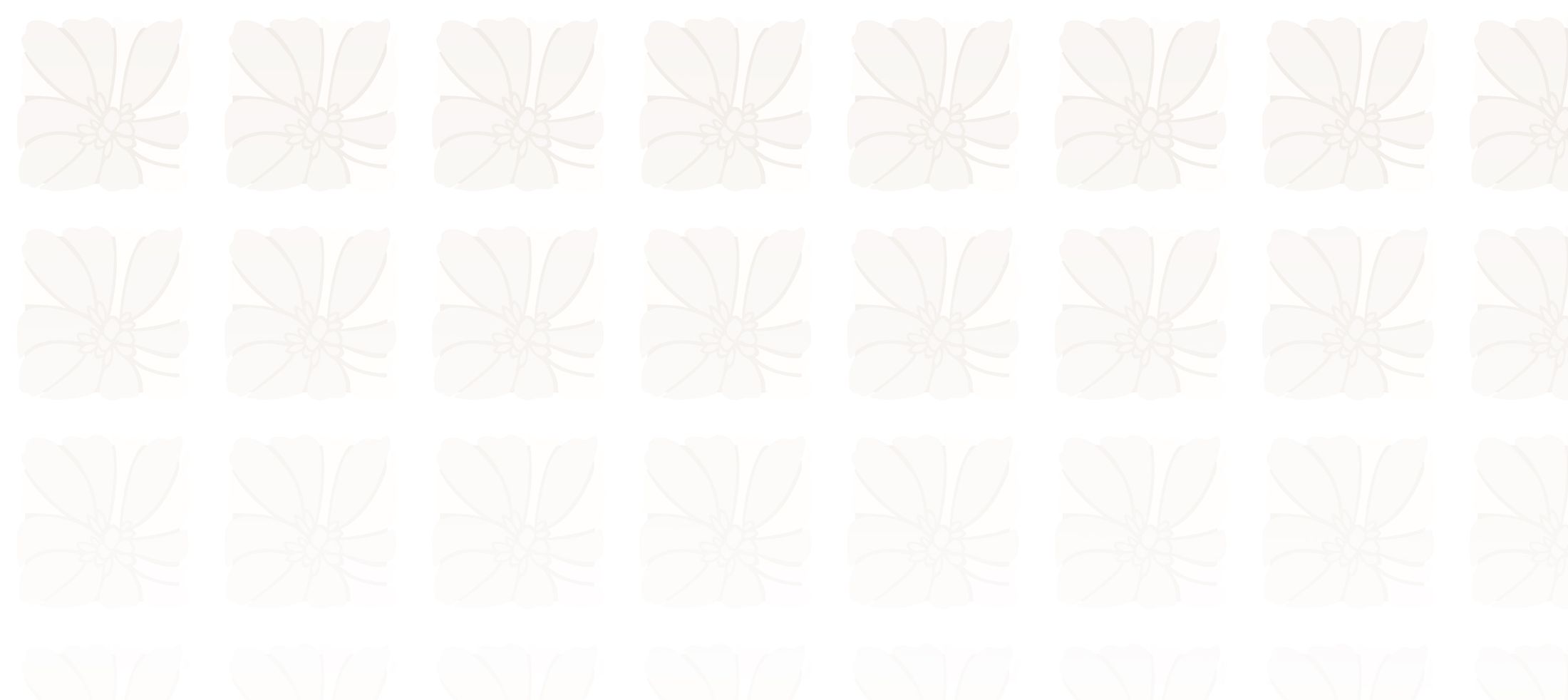 Pattern of light flower silhouettes on white background.